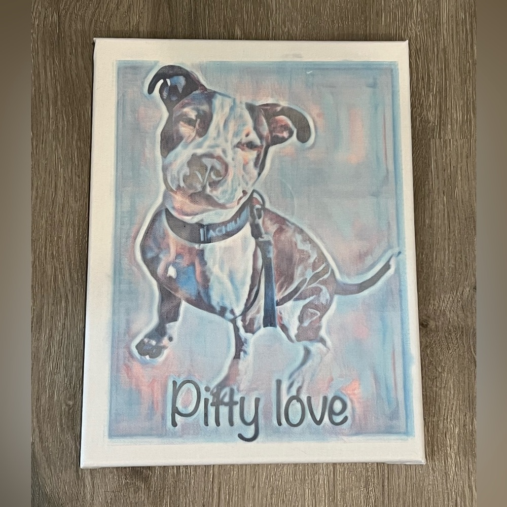 Colorful “Pitty” Pitty Love canvas